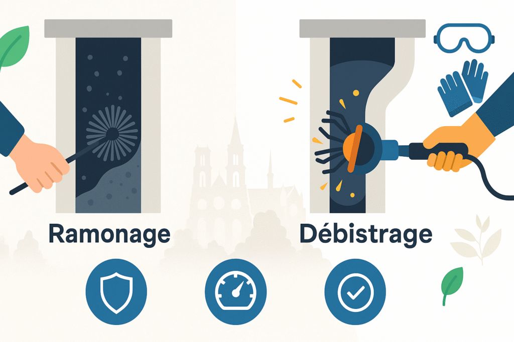 Différences débistrage et ramonage